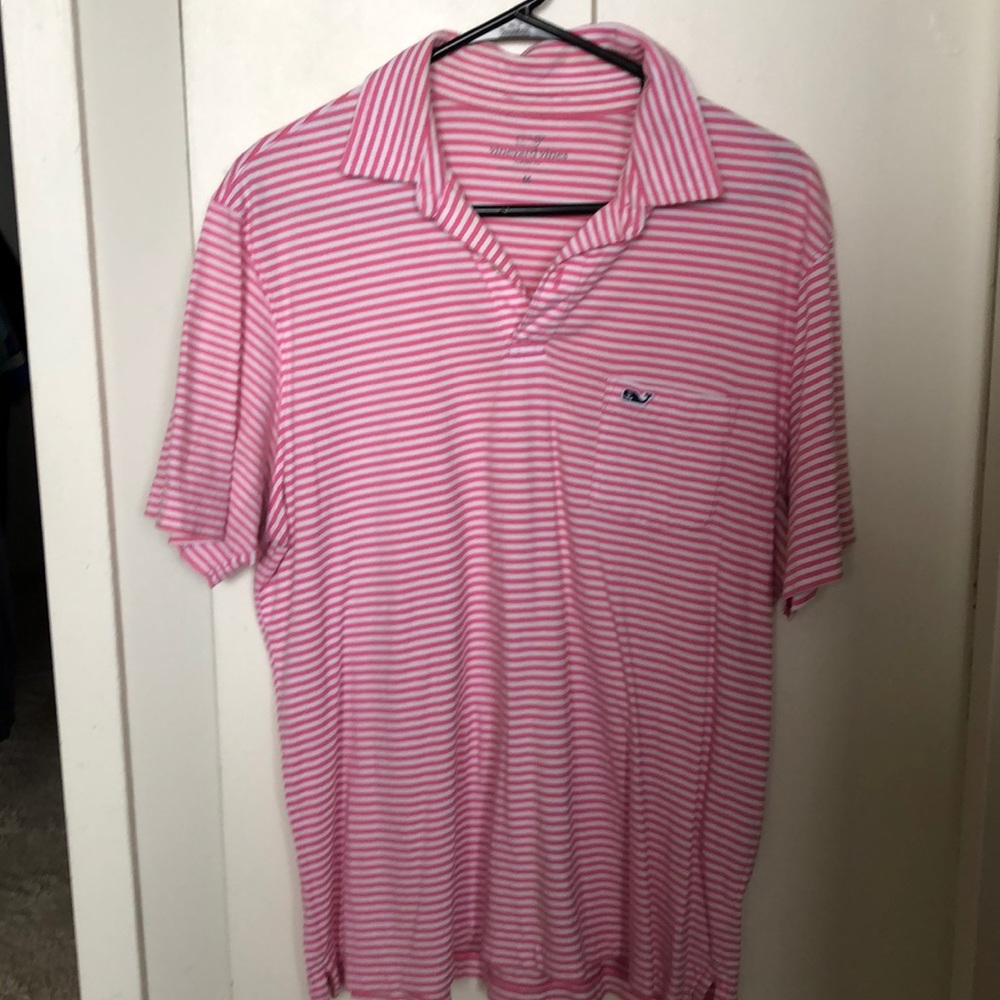 Vineyard Vines Pink Stripe Polo